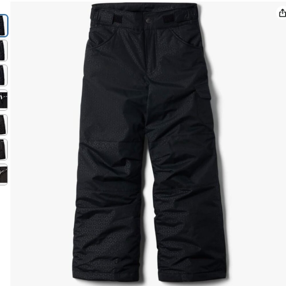 Girls Columbia Peak Starchaser Ski Pants in Black Pattern